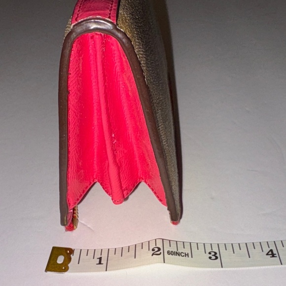 Coach Beige and Pink Women's Wallet - Picture 3 of 11